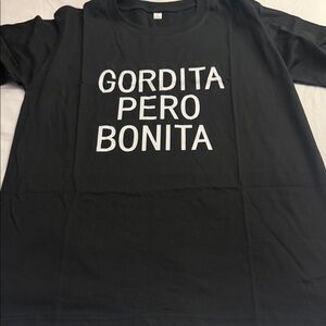 Gordita Pero Bonita Short Sleeve Tee - Black